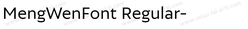 MengWenFont Regular字体转换